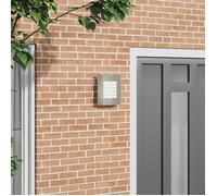 vidaXL Applique murale extérieure 2 pcs Argent inox IP44 avec capteur E27