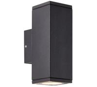 Applique murale extérieure - BRILLIANT - HALLY - Métal et verre - Anthracite - GU10 LED - 2x 10 W IP44