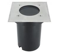Applique murale extérieure carrée, 1 ampoule GU10, finition nickel, indice de protection IP65, dimensions 13x11x11 cm