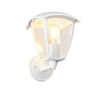 Applique murale extérieure classique blanche type lanterne, 1xE27, 10W, IP44