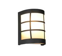 Applique murale extérieure classique noire demi-ronde 1xE27 25W avec détecteur de mouvement