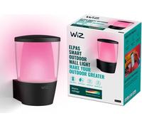 Applique Murale Extérieure Connectée Wi-Fi WIZ ELPAS, Couleur, IP44, Compatible Alexa, Google Assistant, Noire