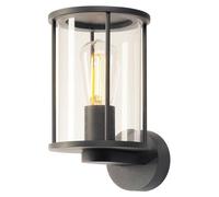 Applique murale extérieure, douille E27, indice de protection IP55, 60W, anthracite, aluminium, verre, forme ronde