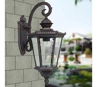 Applique Murale extérieure en Verre d'aluminium étanche Simple Antique Vintage Villa Porte Hall Jardin Patio LED lumières E27 décoration Lanterne Applique Murale