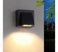 Applique Murale Extérieure Étanche Ip65, Lampe Murale Led Pour Cour, Applique Murale Moderne, Applique Murale Simple Noire À Lumière Chaude, Éclairage D'Allée Intérieure