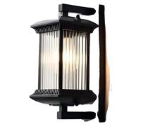 Applique murale extérieure, étanche IP65, structure en aluminium, noire (avec ampoule E27), 6W