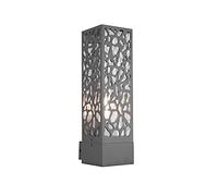 Applique murale extérieure étroite et carrée en acier inoxydable anthracite IP44, hauteur 36 cm