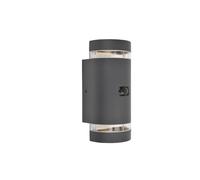 Lutec Applique d'extérieur FOCUS avec détecteur 2x GU10 7W aluminium gris-blanc IP44