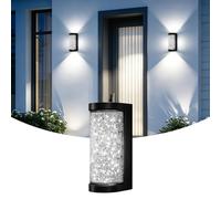 Applique murale extérieure, forme ronde, LED 11 W, 6000 K, métal, 18x8x8 cm