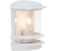 BRILLIANT lamp Hollywood applique murale d'extérieur blanc | 1x A60, E27, 60W, adapté aux lampes standard (non incluses) | Échelle A ++ à E e protection IP: 44 - étanche aux éclaboussures