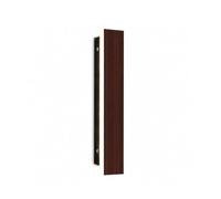Applique Murale Extérieure Imitation Bois, Câblée, Rectangulaire, Verticale, 10 W, Avec Éclairage À 360°, En Métal Et Bois, Idéale Pour Terrasse, Jardin, Balcon Ou Portail D'Entrée./Bois de Noyer