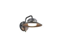 Applique murale extérieure industrielle anthracite, diffuseur plat, 1x GX53 10W