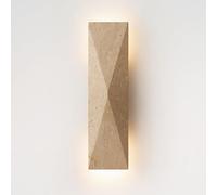 Applique Murale Extérieure/Intérieure En Travertin, Applique Led En Pierre Naturelle, Étanche, Lumière Chaude 3000K, Style Wabi Sabi, Idéale Pour Entrée, Porche, Couloir Ou Terrasse.