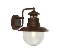 Applique murale extérieure IP44 E27 brun rouille métal verre Maritim JOHN Applique murale jardin