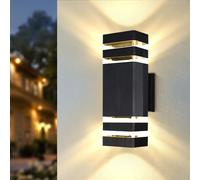 Applique murale extérieure, IP65, carrée, culot GU10, noire