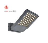 Applique murale extérieure LED 13,7W 4000K gris foncé Atlantis, orientable IP54