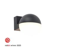 Applique murale extérieure LED 7,8W LOOMA Lutec gris foncé boule opale orientable IP54