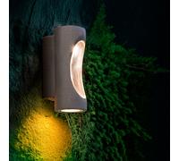Ledkia Applique Murale Extérieure LED Dimmable 12W Ciment Large Brinvo Gris Pierre