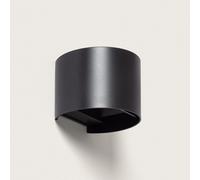 Ledkia Applique Murale Extérieure LED 6W PC Double Éclairage Eros en Aluminium Noir
