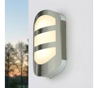 Applique murale extérieure LED en acier inoxydable H : 28 cm, faible éblouissement IP44 3000 K lumière blanche chaude 600 lm lampe murale moderne pour l'extérieur Balcon Porte d'entrée Extérieur