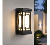 Applique murale extérieure LED - IP65 étanche ABS - pour villa et jardin - Noir 255mm