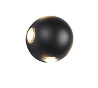 Applique murale extérieure LED noire minimaliste 4x2W AVISIO Trio