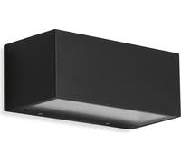 Applique murale extérieure LED noire moderne IP44 – 12W 1200 lm, lumière blanche neutre 4000K – design métal et verre pour façade, porte d’entrée ou terrasse – 20.000h