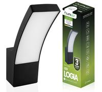 Applique murale extérieure LED noire pour jardin, 10 W, 4000 K, IP44