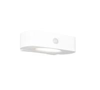 Applique murale extérieure LED solaire hybride blanche haut bas avec détecteur BILBAO