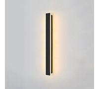 Applique Murale Extérieure Linéaire À Led Noire, Étanche, Pour Porche Ou Jardin, Indice de Protection Ip65./40 Cm