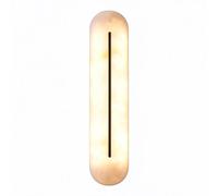 Applique murale extérieure moderne, abat-jour en résine d'albâtre | Applique LED ovale acier inoxydable, résistante aux intempéries, pour porche terrasse portail
