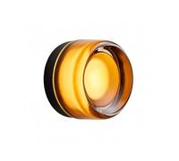Applique Murale Extérieure Moderne, Lampe Ronde Extérieure En Verre Ambré, Led 5 W 3000 K Blanc Chaud, Fixation Murale En Aluminoir, Design Minimaliste Pour Porte D'Entrée, Porche, Portail de Terrasse