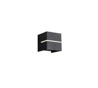 Applique murale extérieure noire carrée up & down 1xG9 5W IP44 LOGRONO RL