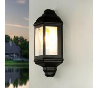 Applique Murale Extérieure Noire IP44 E27 Verre Aluminium Maritime