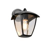 Applique murale extérieure noire style lanterne, 1xE27, 10W, VENTA Trio
