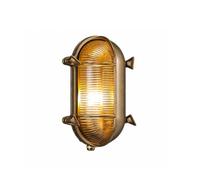 Applique Murale Extérieure Ovale En Laiton, Lampe Nautique En Verre Cannelé