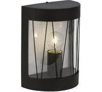 Applique murale extérieure REED - BRILLIANT - 23,6x10,5x18,2 cm - Métal et plastique - Noir dépoli - 60 W - IP44
