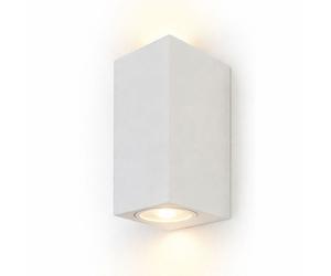 Applique murale extérieure RGB LED Applique murale couloir aluminium blanc Projecteur Up & Down Télécommande IP44 H 15 cm