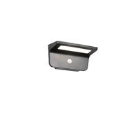 Applique murale extérieure solaire hybride LED 8W noire rectangulaire avec détecteur