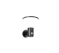 Reality Leuchten LED Applique murale d’extérieur GORDA R24676132, Plastique Noir mat, 3,5 Watt LED, Hybride solaire/batterie, Capteur crépusculaire, Capteur de mouvement