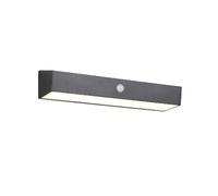 Applique murale extérieure solaire hybride noire LED 7W avec détecteur de mouvement USB