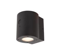 Applique murale extérieure solaire LED 1W noire avec détecteur PIR Lucide PERTH