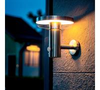 Ledkia Applique Murale Extérieure Solaire LED 5W Aluminium avec Détecteur de Mouvement Barton Argent