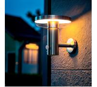 Ledkia Applique Murale Extérieure Solaire LED 5W Aluminium avec Détecteur de Mouvement Barton Argent