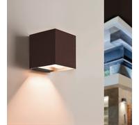 Applique Murale Extérieure Solaire Led En Aluminium Denny Rouille