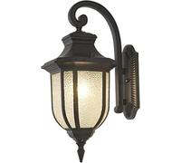 Applique Murale Extérieure Style Industriel Rétro, Boîtier En Alumimoulé Sous Pression, Abat-Jour En Verre Goutte D'Eau, 44 Cm, Idéale Pour L'Éclairage de Porte D'Entrée, Porche, Balcon Et Jardin.