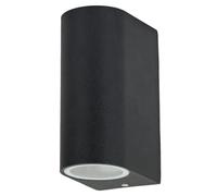Applique murale exterieure terrasse aluminium up down applique murale exterieur noir exterieur porte d'entrée, changement de couleur dimmable avec télécommande, 2x RGB LED 4W 220lm 3000K, LxH 6,5x14,5