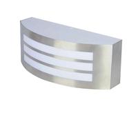 Applique d'extérieur en acier inoxydable, éclairage de porte d'entrée, lampe de façade, argent, plastique blanc, 1x E27, LxH 25x9 cm V-TAC 7514