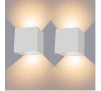 Applique Murale - FELIXINJIANG - 12W - LED Etanche IP65 - Blanc Chaud - 2 Pack