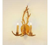 Lindby Applique Murale Fibi à intensité variable (Traditionnel) en Marron e. a. pour Salon & Salle manger (à 2 lampes, E14) Lampe Eclairage Luminaire Mural